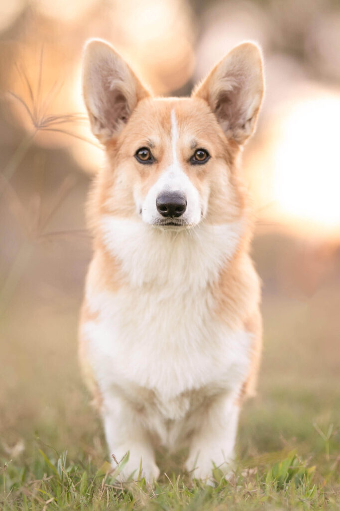 Corgi staring intently in the afternoon light by Trace Digital, a Brisbane equestrian and pet photographer.
